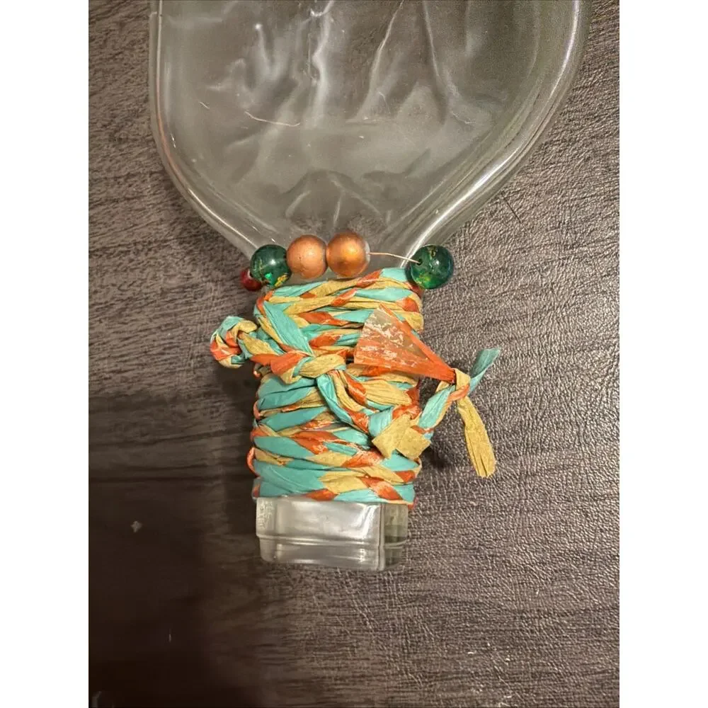 Art Glass Clear Recycled‎ Wine Bottle Cheese Tray Appetizer Food Board 12